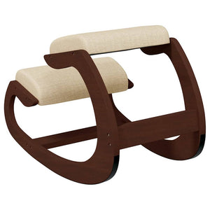 vidaXL Ergonomic Kneeling Chair Cream 55x84x55 cm Birch Plywood