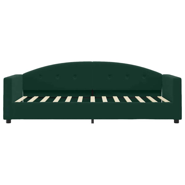 vidaXL Day Bed with Mattress Dark Green 90x200 cm Velvet