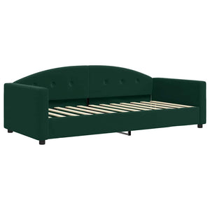vidaXL Extendable Daybed Dark Green 90x200 cm Velvet
