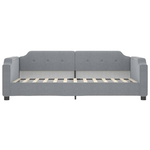 vidaXL Day Bed with Mattress Light Grey 80x200 cm Fabric