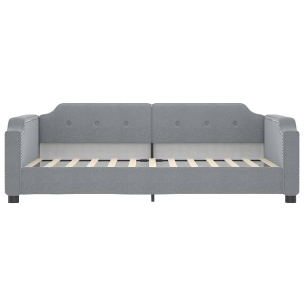 vidaXL Day Bed with Mattress Light Grey 80x200 cm Fabric