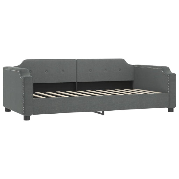 vidaXL Day Bed with Mattress Dark Grey 80x200 cm Fabric