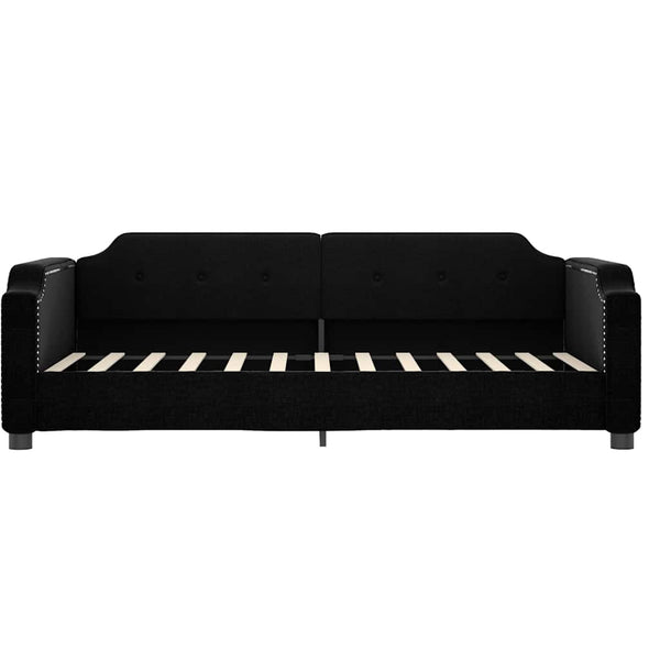 vidaXL Day Bed with Mattress Black 80x200 cm Fabric