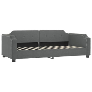 vidaXL Day Bed with Mattress Dark Grey 90x200 cm Fabric
