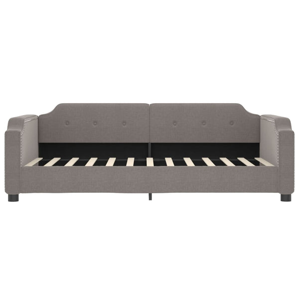 vidaXL Day Bed with Mattress Taupe 90x200 cm Fabric