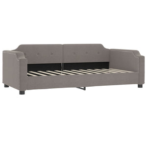 vidaXL Day Bed with Mattress Taupe 100x200 cm Fabric