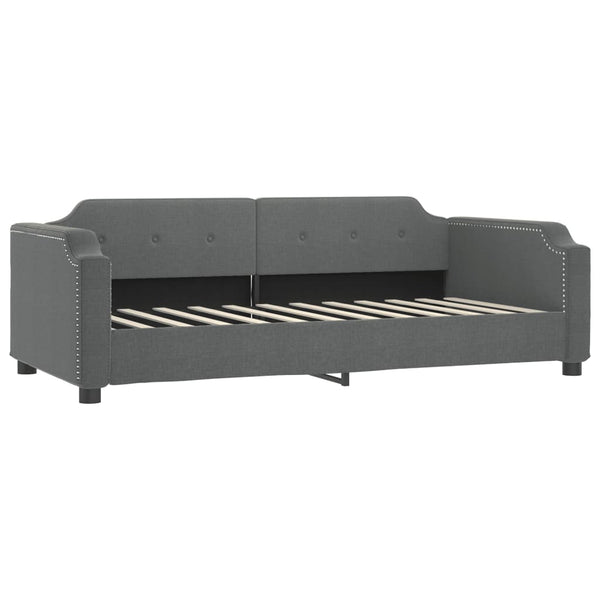 vidaXL Day Bed with Mattress Dark Grey 90x190 cm Fabric