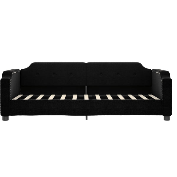 vidaXL Day Bed with Mattress Black 90x190 cm Fabric