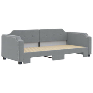 vidaXL Extendable Day Bed Light Gray 80x200 cm Fabric
