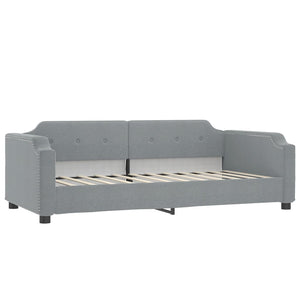 vidaXL Extendable Day Bed Light Gray 80x200 cm Fabric