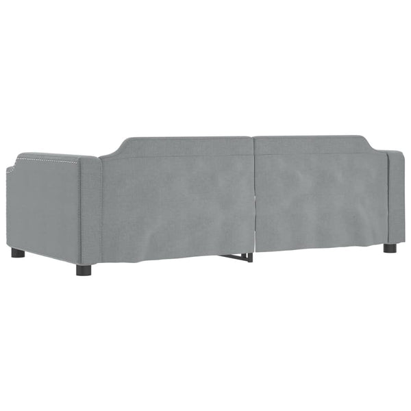 vidaXL Extendable Day Bed Light Gray 80x200 cm Fabric