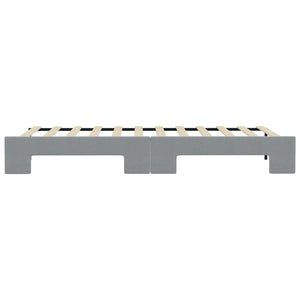 vidaXL Extendable Day Bed Light Gray 80x200 cm Fabric