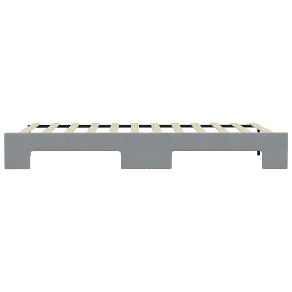 vidaXL Extendable Day Bed Light Gray 80x200 cm Fabric
