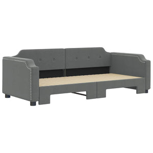 vidaXL Day Bed Extendable Dark Grey 80x200 cm Fabric