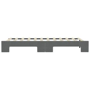 vidaXL Day Bed Extendable Dark Grey 80x200 cm Fabric