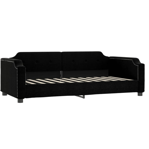 vidaXL Extendable Daybed Black 80x200 cm Fabric
