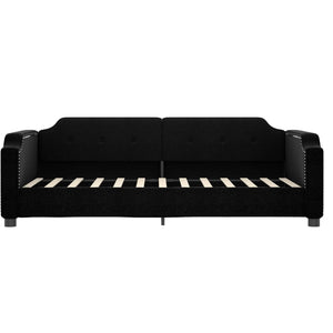 vidaXL Extendable Daybed Black 80x200 cm Fabric