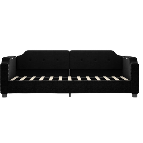 vidaXL Extendable Daybed Black 80x200 cm Fabric