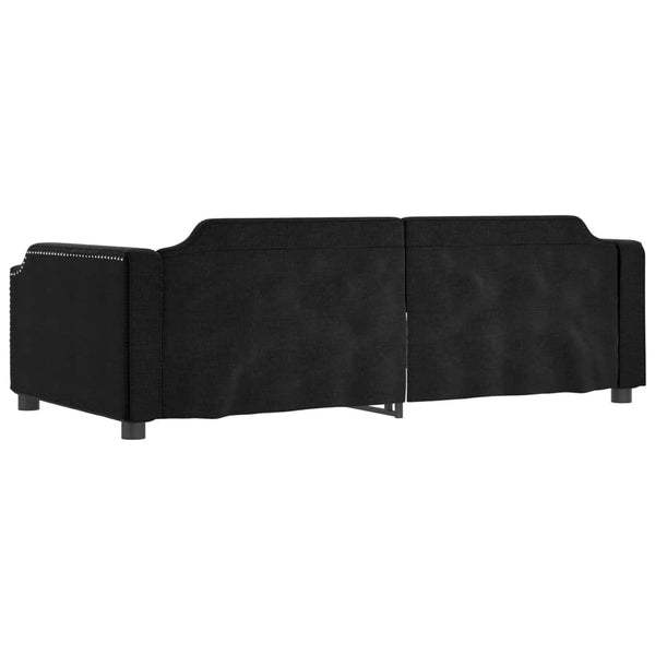 vidaXL Extendable Daybed Black 80x200 cm Fabric