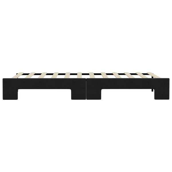 vidaXL Extendable Daybed Black 80x200 cm Fabric