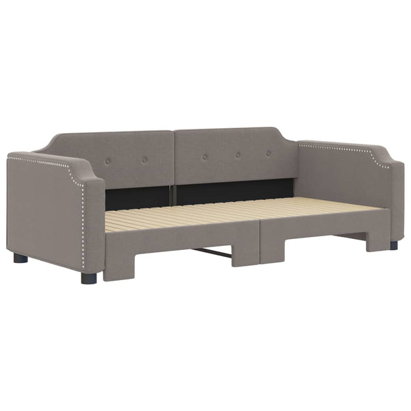 vidaXL Extendable Day Bed Taupe 80x200 cm Fabric