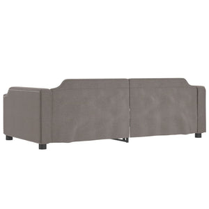 vidaXL Extendable Day Bed Taupe 80x200 cm Fabric