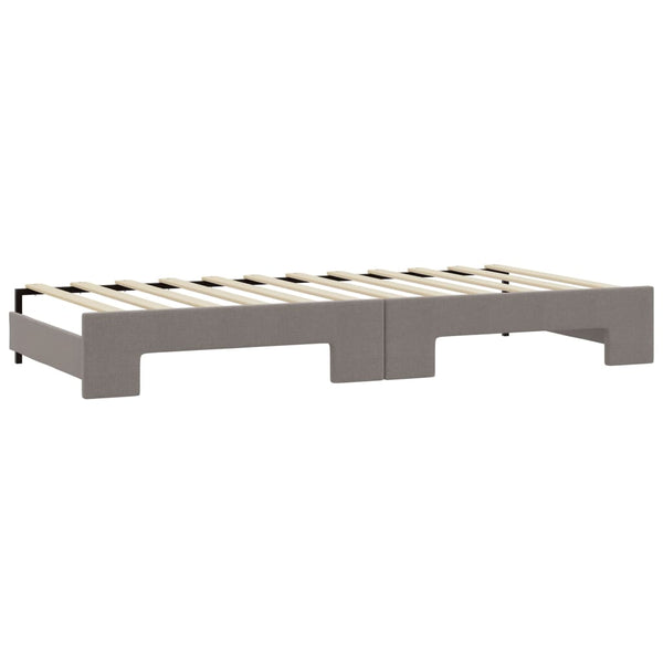 vidaXL Extendable Day Bed Taupe 80x200 cm Fabric