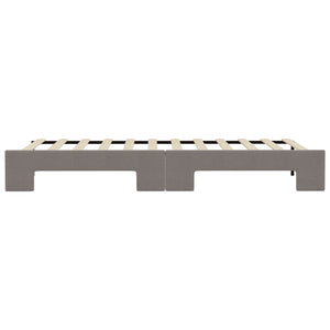 vidaXL Extendable Day Bed Taupe 80x200 cm Fabric