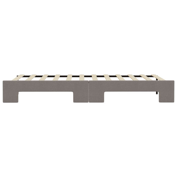 vidaXL Extendable Day Bed Taupe 80x200 cm Fabric