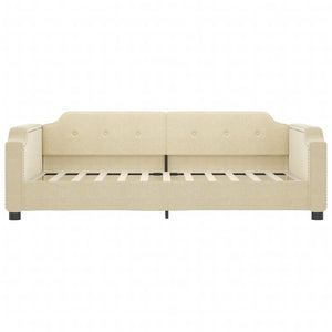 vidaXL Extendable Day Bed Cream 80x200 cm Fabric