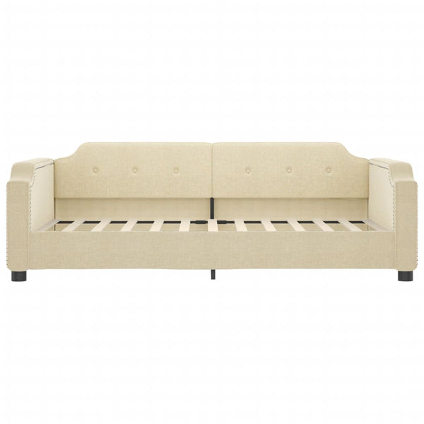vidaXL Extendable Day Bed Cream 80x200 cm Fabric