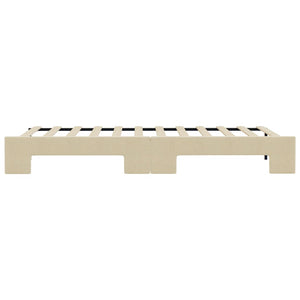 vidaXL Extendable Day Bed Cream 80x200 cm Fabric