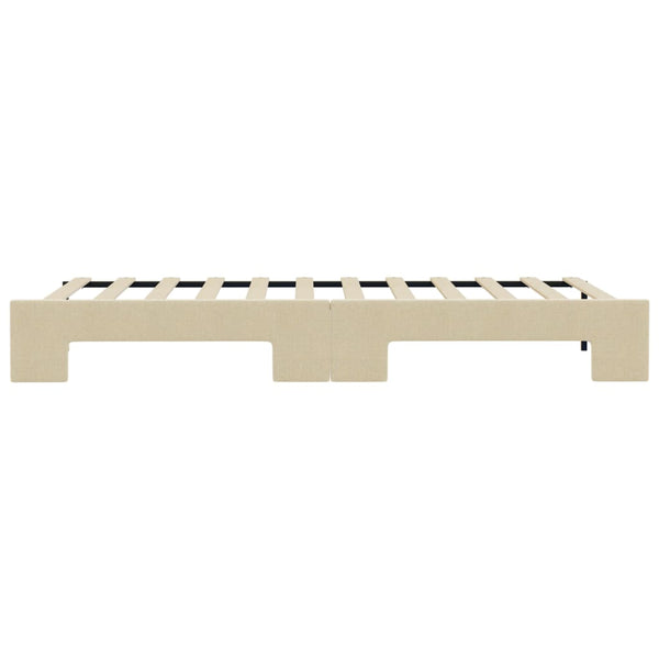 vidaXL Extendable Day Bed Cream 80x200 cm Fabric