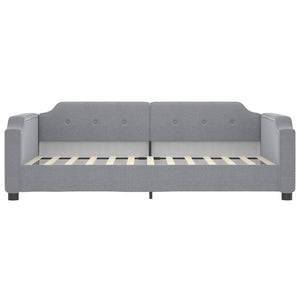 vidaXL Extendable Day Bed Light Grey 90x200 cm Fabric