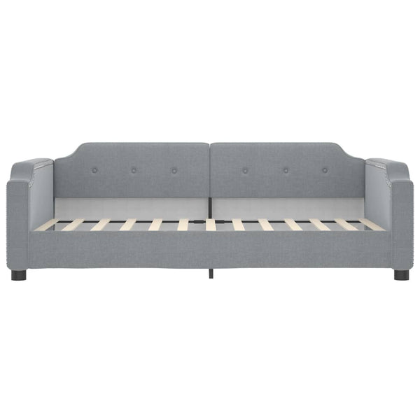 vidaXL Extendable Day Bed Light Grey 90x200 cm Fabric