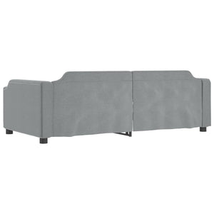 vidaXL Extendable Day Bed Light Grey 90x200 cm Fabric