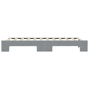 vidaXL Extendable Day Bed Light Grey 90x200 cm Fabric