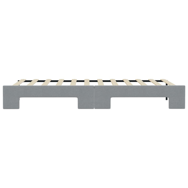 vidaXL Extendable Day Bed Light Grey 90x200 cm Fabric