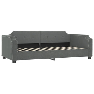 vidaXL Extendable Day Bed Dark Grey 90x200 cm Fabric