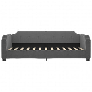 vidaXL Extendable Day Bed Dark Grey 90x200 cm Fabric