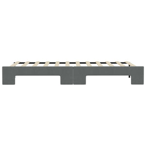 vidaXL Extendable Day Bed Dark Grey 90x200 cm Fabric
