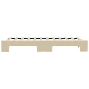 vidaXL Day Bed Extendable Cream 90x200 cm Fabric