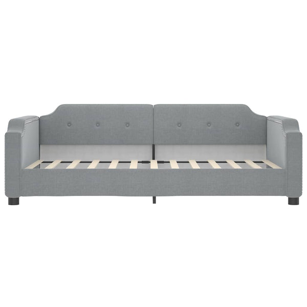 vidaXL Extendable Day Bed Light Grey 100x200 cm Fabric
