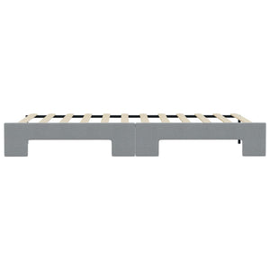 vidaXL Extendable Day Bed Light Grey 100x200 cm Fabric