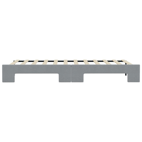 vidaXL Extendable Day Bed Light Grey 100x200 cm Fabric