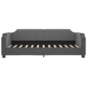 vidaXL Extendable Day Bed Dark Grey 100x200 cm Fabric