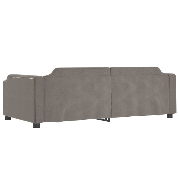 vidaXL Extendable Day Bed Taupe 100x200 cm Fabric