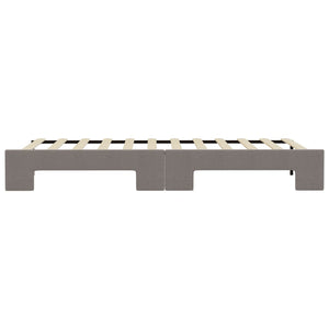 vidaXL Extendable Day Bed Taupe 100x200 cm Fabric