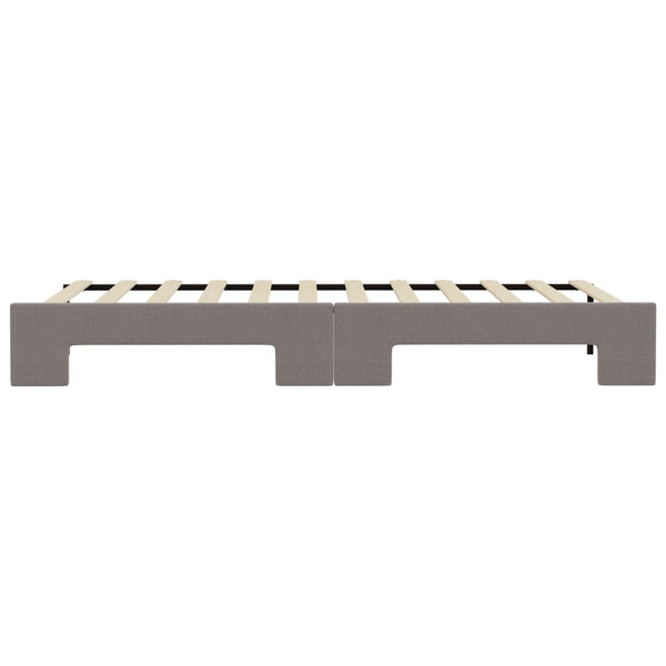 vidaXL Extendable Day Bed Taupe 100x200 cm Fabric