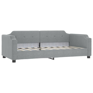 vidaXL Day Bed Extendable Light Grey 90x190 cm Fabric